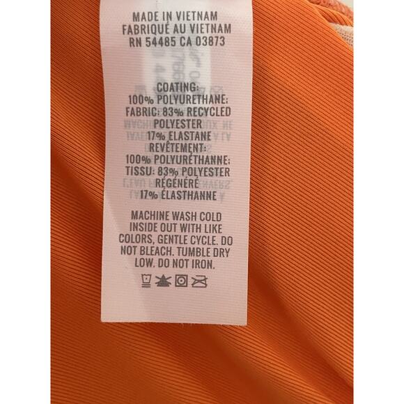 Aerie Swim Triangle Bikini Top Orange Metallic Swimwear - Picture 11 of 11